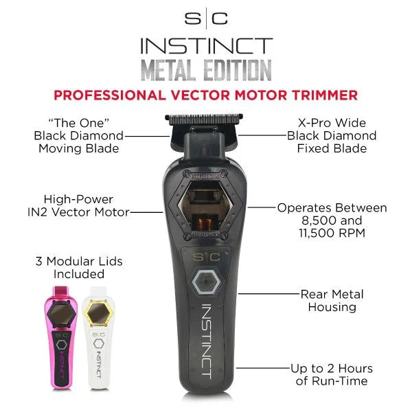 StyleCraft Instinct Metal Professional Hair Trimmer with IN2 Vector Motor