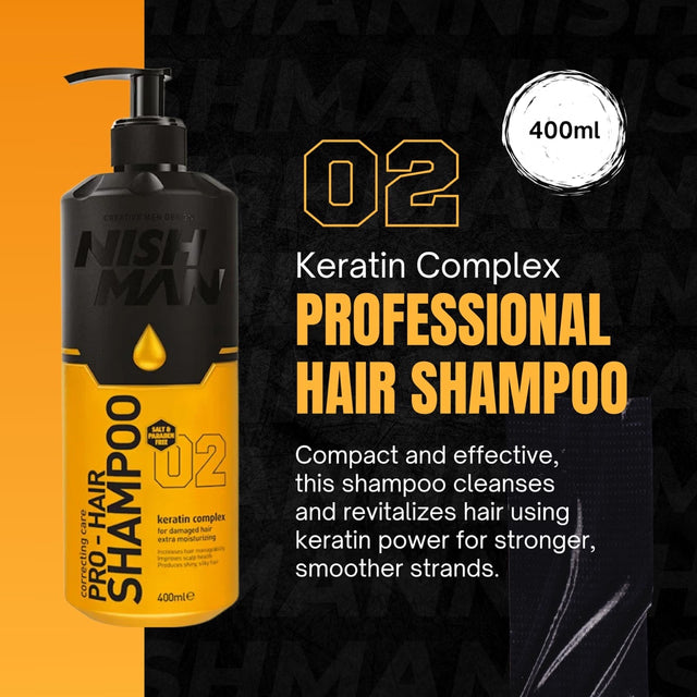 Nishman Pro-Hair Shampoo No. 02 – Keratin Complex