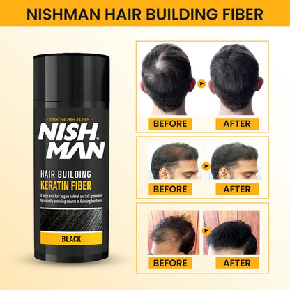 Nishman Hair Building Keratin Fiber – Black