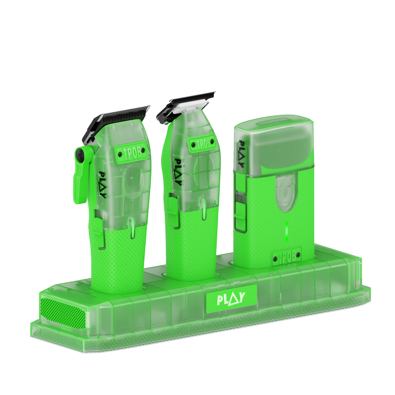 PLAY MINI Transparent GREEN bundle with stand