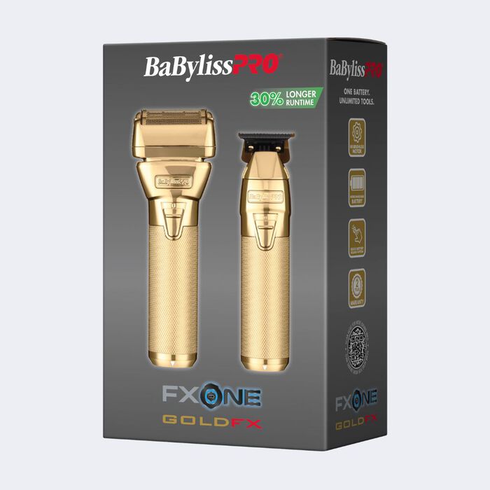 BaBylissPRO FXONE Gold Trimmer + Gold Shaver Combo
