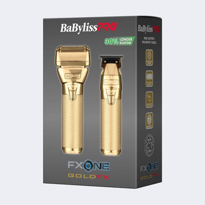 BaBylissPRO FXONE Gold Trimmer + Gold Shaver Combo