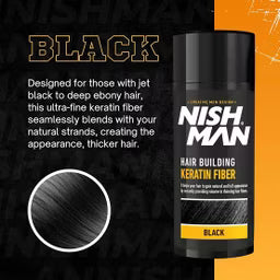 Nishman Hair Building Keratin Fiber – Black