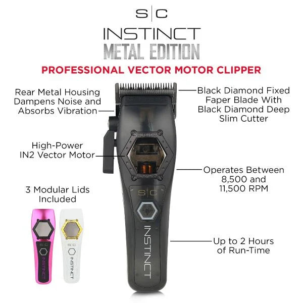StyleCraft Instinct Metal Professional Hair Clipper with IN2 Vector Motor
