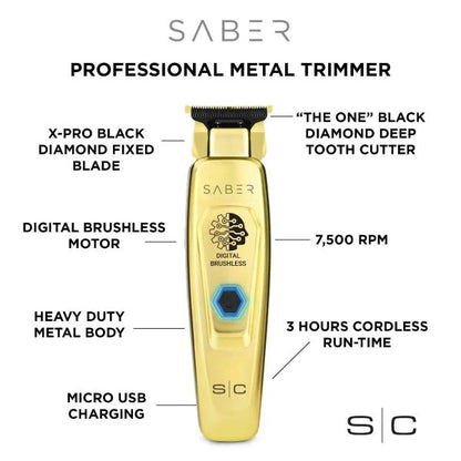 StyleCraft Saber Professional Hair Trimmer with Digital Brushless Motor